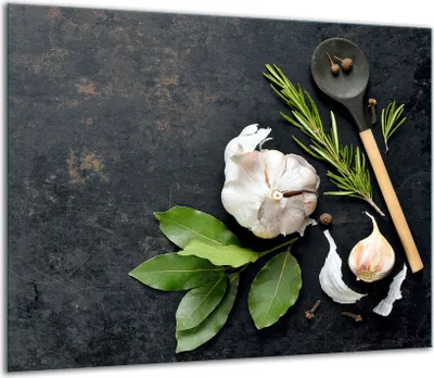 Obrázok produktu pre Kryt varnej dosky Sklenený kryt varnej dosky Splashback 60x52cm Korenie