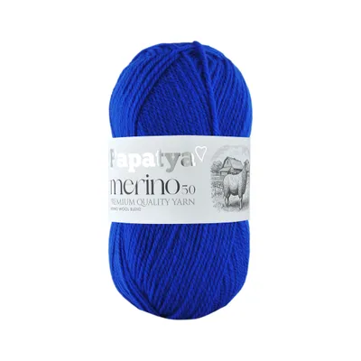 Produktbild von Wolle1000 Papatya Merino50 - Farbe 5250 Royal - 100g - Wollgemisch in tollen Farben