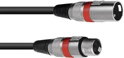 Produktbild von OMNITRONIC XLR Kabel 3pol 0,5m sw/rt