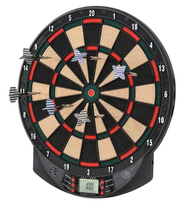Produktbild von HOMCOM Elektronische Dartboard Dartscheibe Dart-set mit 6 Darts Soundeffekte