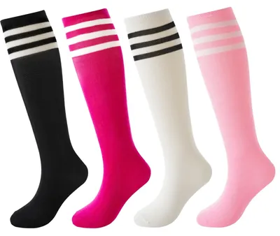 Produktbild von Uni Kinderfußballsocken 4 Paar Baumwolle Gestreift
