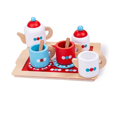 Obrázok produktu pre Bigjigs Toys Čajový servis s puntíky