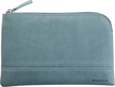 Produktbild von Rhodia Rhodiarama Etui Kunstleder Reißverschluss, 11x17 cm Wassergrün 116535C