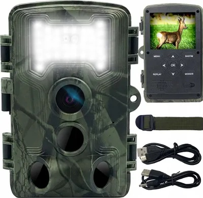 Zdjęcie produktu dla FOTOPUŁAPKA KAMERA LEŚNA MYŚLIWSKA DETEKCJA FullHD