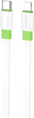 Produktbild von Borofone BX89 USB-C zu Lightning Kabel 20W 1 Meter weiss-grün