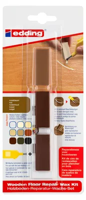 Produktbild von edding 8902 3 x Holzboden-Reparatur-Wachs Farbe nussbaum Set