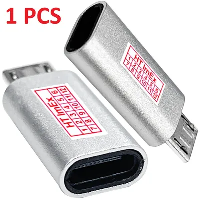 Produktbild von Micro-Usb-Stecker Auf Usb-C-Buchse Typ-C-Adapter Port-Konverter-Anschluss Silber