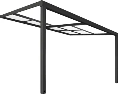 Immagine prodotto di Home Deluxe - Tetto per terrazza SOLIS DELUXE - 390 x 295 x 233 / 272 cm - incl. funzione tetto scorrevole - incl. teli a doppia parete, materiale di montaggio I Tetto pergola tetto per terrazza