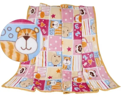 Immagine prodotto di Coperta per neonati ELLA - 100x155 cm - Rosa,Blu,Giallo