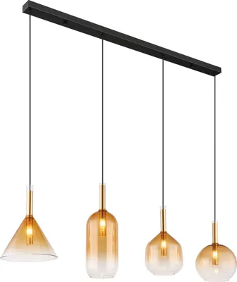 Produktbild von Globo Lighting Hängeleuchte Metall schwarz matt, 4x G9 LED