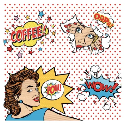 Produktbild von 20 Servietten Pop Art - Retro Comic 33x33cm