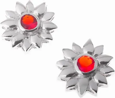 Produktbild von Kinder Ohrstecker: Blumen Silber Kinderschmuck mit Kristall