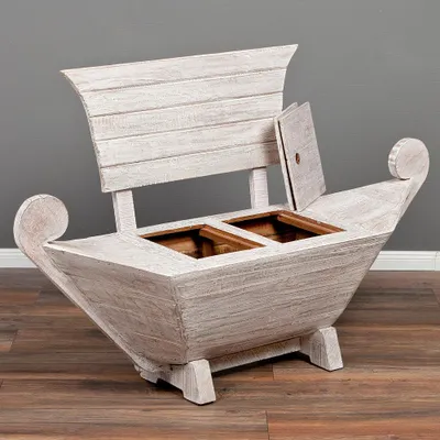 Produktbild von Sitzbank BARCO ca. L155cm White Wash Mahagoni Teak