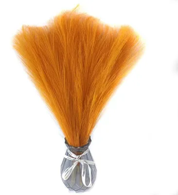 Image de Décoration en plumes de pampa artificielles, 50 pièces, couleur or, 43-45 cm, polyester