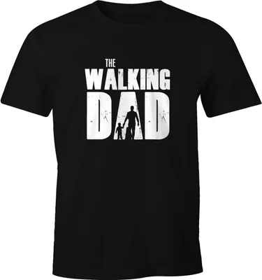 Produktbild von Herren T-Shirt The Walking Dad Vater Papa Geschenk Fun-Shirt Moonworks® schwarz L