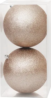 Immagine prodotto di Palline MagicHome Natale, 2 pz, champagne, per l'albero di Natale, 12 cm
