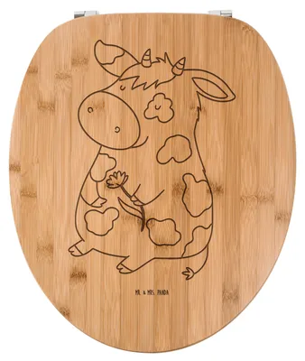 Produktbild von Mr. & Mrs. Panda Klositz Kuh - Transparent - Geschenk, Milch, WC Sitz Aus Holz, WC-Brille, Spruch, Toilettendeckel, Bauernhof, Hof, Klodeckel, Deckel, Kühe