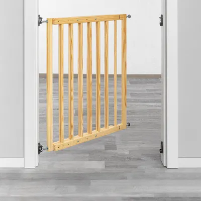 Produktbild von reer Treppenschutzgitter Basic zum schrauben Holz 65,5 - 106 cm