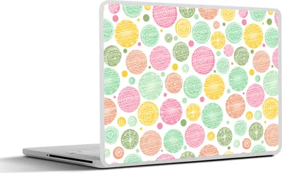 Produktbild von MuchoWow® Laptop Aufkleber Sticker Cover Regenbogen - Punkte - Muster 31x22.5 cm - Laptop-Deko