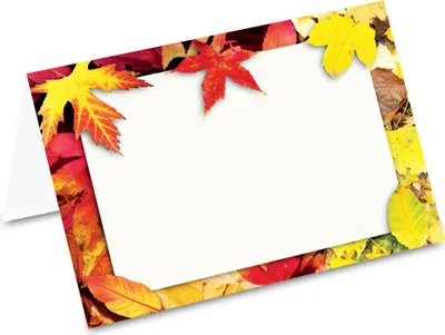 Image de Marque-places PRICARO "feuilles d'automne", 50 pièces