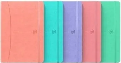 Produktbild von Oxford 400154940, Einfarbig, Gemischte Farben, A5, 80 Blätter, Kariertes Papier, Hardcover
