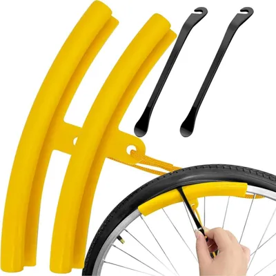 Productafbeelding van Bandenlichters 12 cm, 2 stuks, metaal, met velgbeschermers, voor racefiets