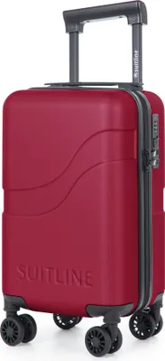 Produktbild von Suitline Clix-Lite - kleiner Koffer abnehmbare Rollen Unter-Sitz Handgepäck Underseat  mini Trolley 40x20x25 cm - Größe XS,Burgund