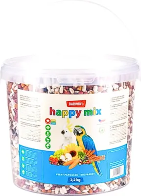 Produktbild von Nutrin Darwin's Big Parrot Happy MIX - angereichertes Futter für große Papageien 2,2 kg