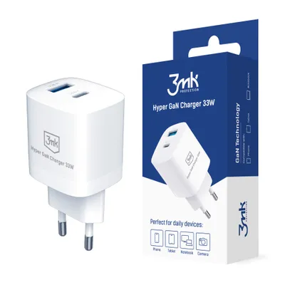 Obrázek produktu pro Adaptér 3mk Hyper, GaN, 33W, bílý