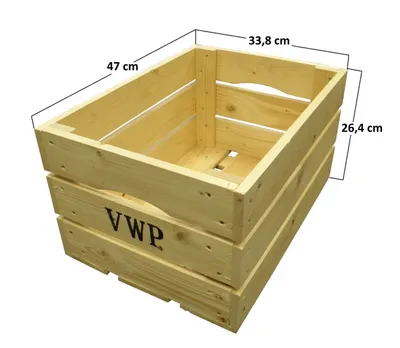 Productafbeelding van Houten fietskrat, naturel, 40 liter