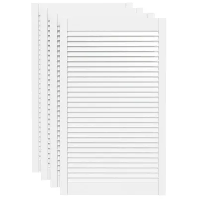 Produktbild von vidaXL Schranktüren Lamellen-Design 4 Stk Weiß 99,3x59,4 cm Massivholz
