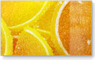 Produktbild von DEQORI Frühstücksbrett Glas 23x14 cm 'Süße Zitruspracht' Schneidebrett Schneideplatte