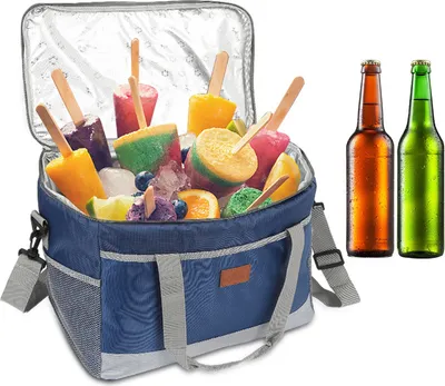 Immagine prodotto di Borsa termica Jopassy leggera e impermeabile Borse termiche con accumulatore di freddo Borsa da picnic 25 litri, blu navy