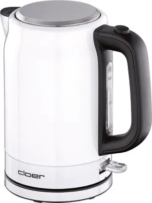 Obrázek produktu pro Cloer 4521, 1,7 l, 2200 W, Bílá, Nerezová ocel, Indikátor úrovně vody, Zabezpečení proti přehřátí