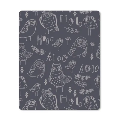 Produktbild von MuchoWow® Mauspad Mousepad Muster - Vogel - Eule 30x40 cm - Mousepads - Maus Mat - Pad - Mausunterlage - Mausmatten