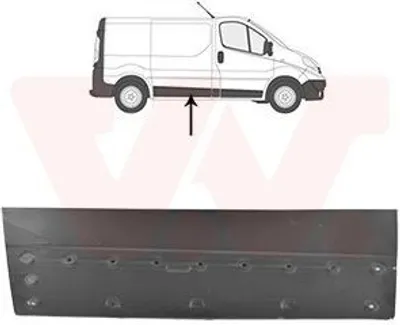 Produktbild von VAN WEZEL 4394174 Autotür Reparaturblech äusserer Teil unterer Teil Rechts für OPEL Vivaro A Kastenwagen (X83) Vivaro A Combi (X83) für RENAULT