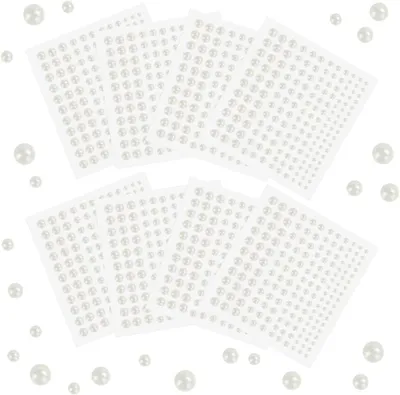 Imagen del producto de Perlas semiesféricas autoadhesivas, 1650 unidades, de 3 a 6 mm, para manualidades