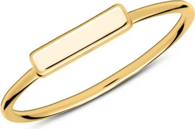 Produktbild von lanii Vergoldeter 925er Silberring im Stäbchen Design