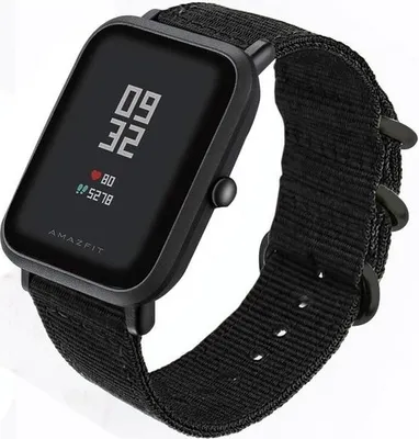 Produktbild von Strap-it Xiaomi Amazfit Bip Nylon Schnallenarmband (Schwarz)