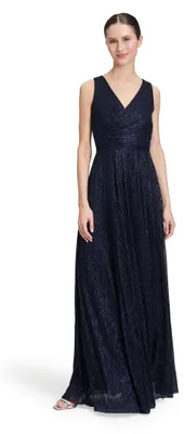 Produktbild von Vera Mont Damen Abendkleid mit Plissee 38, Blue/Black