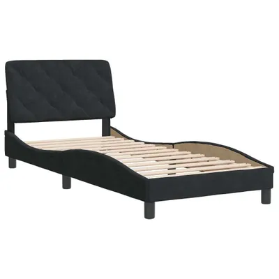 Obrázok produktu pre Rám postele bez matraca čierny 90x190 cm zamat