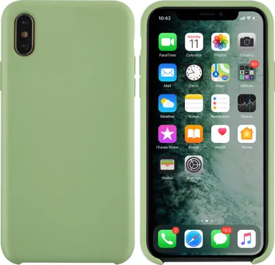 Produktbild von Apple iPhone Xs Max Light Green Back cover case - Silicone