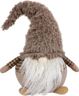Produktbild von Weihnachten Deko Wichtel 35cm (65cm) Figur sitzend beige / braun