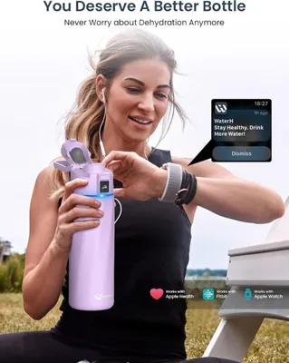 Produktbild von WaterH Boost Smarte Trinkflasche 710ml Violett