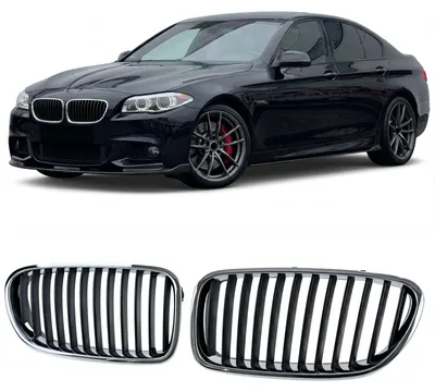 Classic Sport Kühlergrill Grill Schwarz Chrom für BMW 5er F10 F11 2010-2017 – Produktansicht