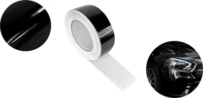 Produktbild von Autofolie Glanz 5x500 cm - Schwarz Glanz - Klebefolie Auto mit Luftkanal-Kleber und UV-Schutz - Selbstklebend Folie für Innen und Außen - Auto Folierung für Tuning - Einstiegsleisten Schutz