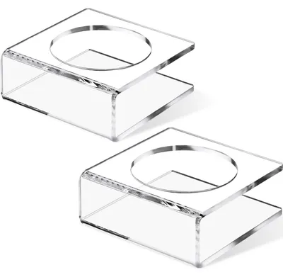2er Set Acryl-Ball-Display-Ständer, U-förmig, durchsichtig