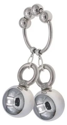 Imagen del producto de Anillo metálico con 2 ganchos con contrapeso, con un peso total de 160 gramos