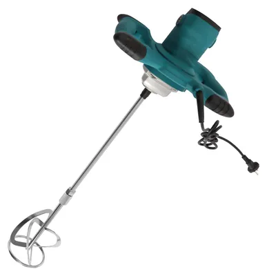 Obrázok produktu pre Elektrická miešačka na betón, výkon 2100 W, nastaviteľná rýchlosť 0–800 ot./min, svetlo modrá, rozmery 80,2 x 31,8 x 22 cm, typ hriadeľa M14