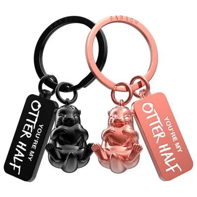 Produktbild von "Otty" Otter Schlüsselanhänger - romantisches Partnergeschenk - zwei Schlüsselanhänger für Paare Freundinnen Schwestern